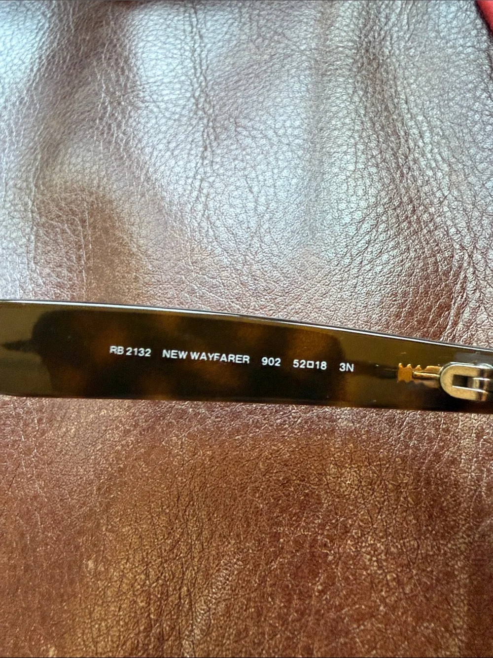 Ray-Ban Brown Tortoiseshell Frame Sunglasses with Black Lenses and Red Case
